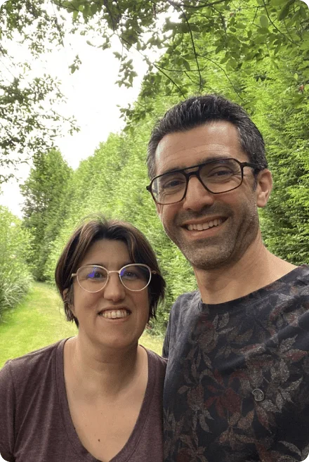 Photo des propriétaires du Logis des Vallées, Nicolas et Emmanuelle Geslin